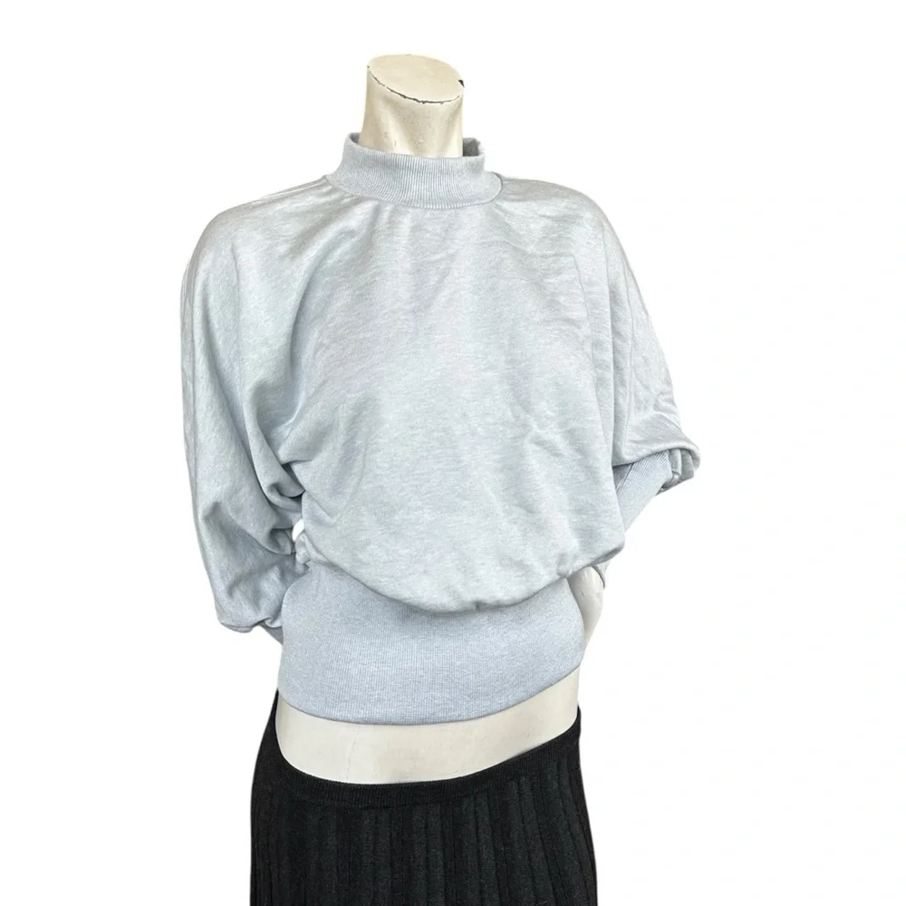 Opening Ceremony Icy Grey Mockneck Pullover Dolman Sleeve Sweater Top Size Small - Picture 3 of 12